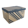 Kép 2/4 - Archiváló konténer karton doboz fedeles 52x35x30cm, külön záródó levehető fedéllel Fornax