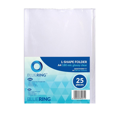 Genotherm `L` A4, 180 micron víztiszta Bluering® 25 db/csomag,