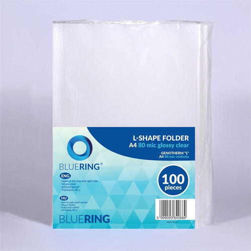 Genotherm `L` A4, 80 micron víztiszta Bluering® 100 db/csomag,