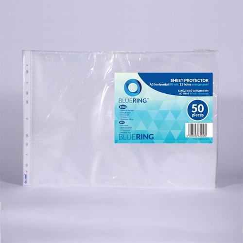 Genotherm lefűzhető, A3, 80 micron fekvő, narancsos Bluering® 20 db/csomag,