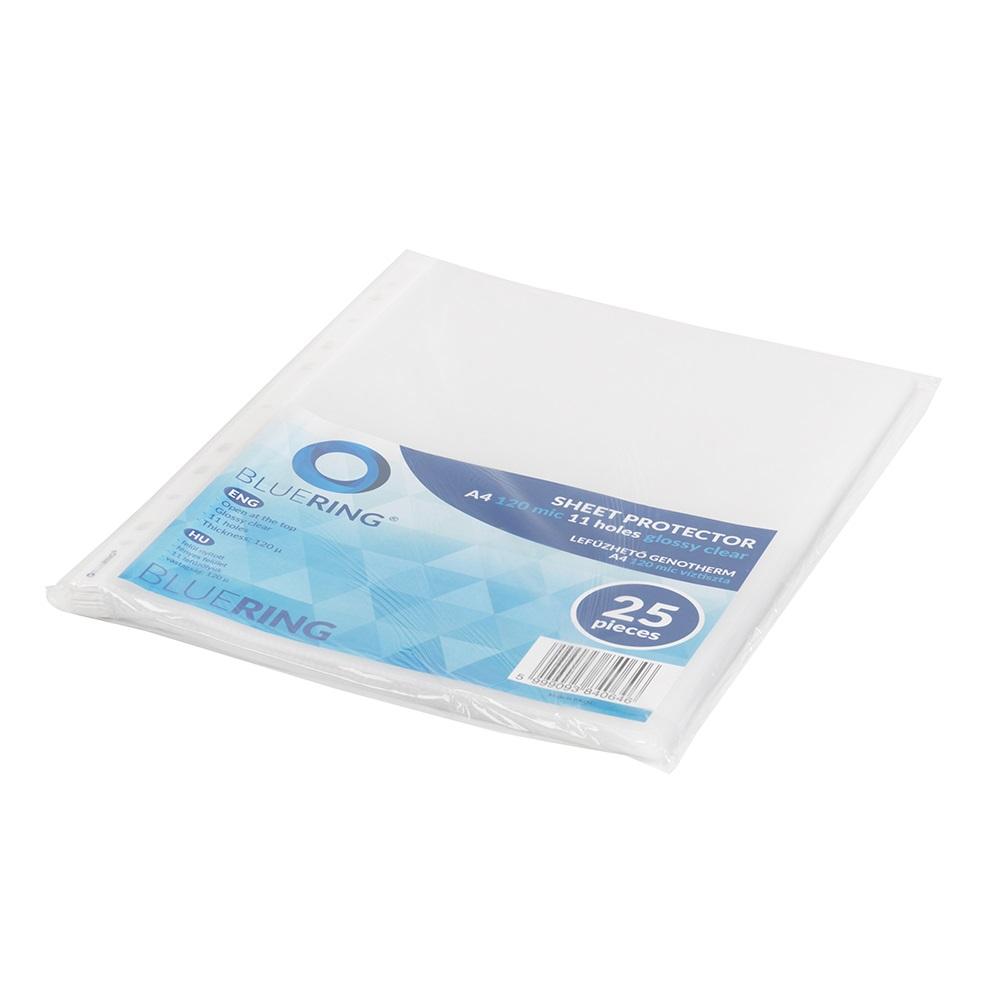 Genotherm lefűzhető, A4, 120 micron víztiszta Bluering® 25 db/csomag,